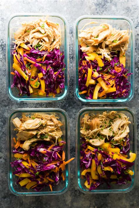 More crockpot chicken meal prep recipes. Slow Cooker Chipotle Honey Chicken Taco Salad Lunch Bowls ...