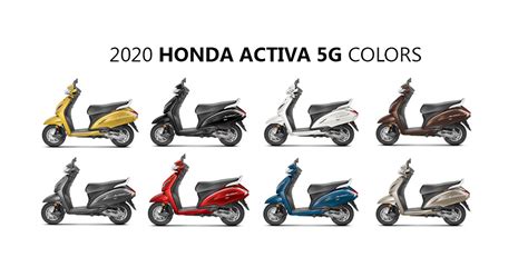 Revjust gives the full specifications of cars their features, their dimensions, its price, its models. 2020 Honda Activa 5G Colors - Colours and Photos - GaadiKey