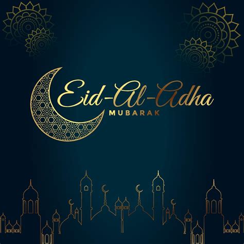 Eid Ul Adha Mubarak Greeting Card Design 2310418 Vector Art At Vecteezy