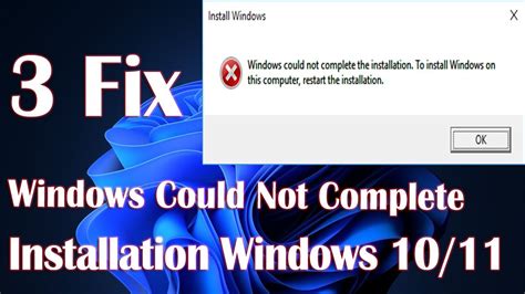Windows Could Not Complete The Installation In Windows Fix How