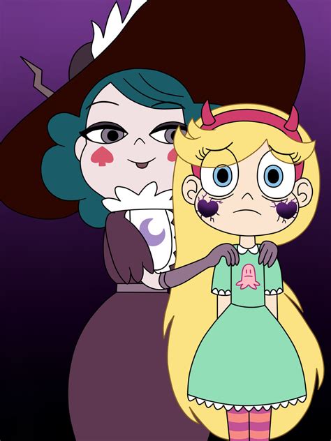 queen eclipsa gives to star with her dark magic by deaf machbot on deviantart
