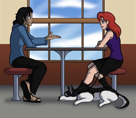 Lucy And James At The Cafe By Araghenxd On Deviantart
