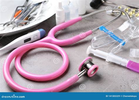 Stethoscope And Other Medical Objects Stock Image Image Of Instrument