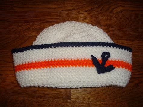 Items Similar To Custom Crochet Sailor Hat Beanie Nautical Birthday