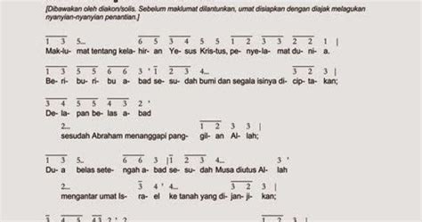 Teks doa upacara bendera ini, dapat kamu modifikasi sesuai dengan kebutuhan atau kegiatan yang akan dilaksanakan, misalnya kegiatan pramuka, pelantikan osis, dll. Teks Koor: Maklumat Tentang Kelahiran Yesus kristus