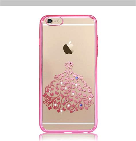 Rose Gold Plating Frame Clear Tpu Case For Iphone 6 6s Plus Soft Back