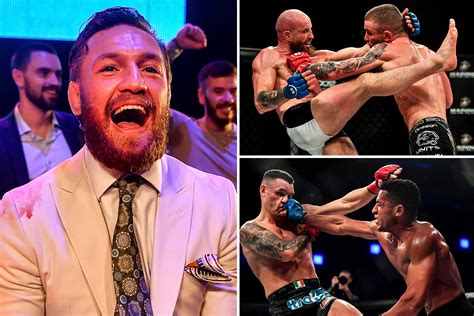 Conor Mcgregor In The Front Row At Bellator To Watch Pal Kiefer Crosbie