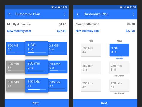 Itson Upgradedowngrade Plan Carousel Android How To Plan Mood Board