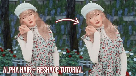 Ts4 Alpha Hair With Reshade Tutorial Subtitled Youtube