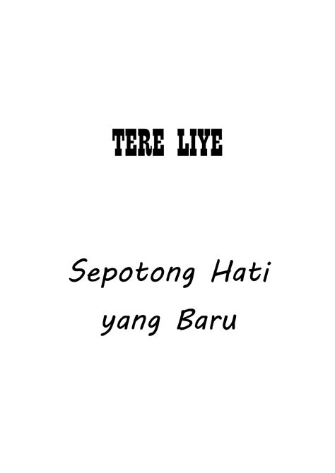 Tere Liye - Sepotong Hati yang Baru - Hero Rojaul Khoir, S.S - Halaman