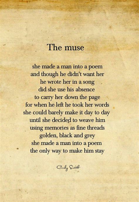 The Muse~ Cindy Smith Poems Writing Words
