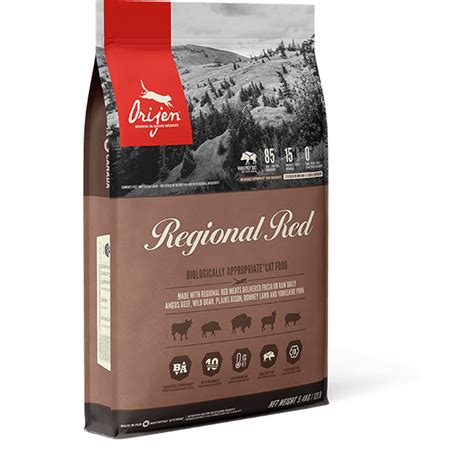 They are made with up to 40 percent fresh meats which is virtually unique. Regional Red | Cat Food - ORIJEN