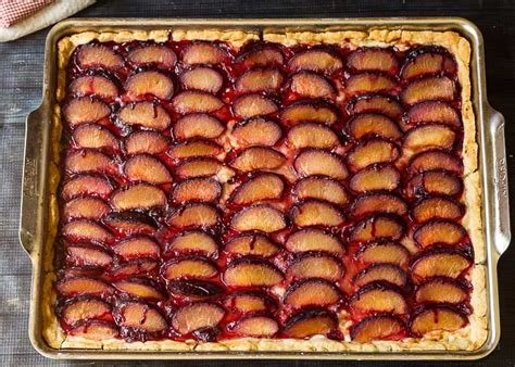 Spiced Plum Pie Made In A Slab Style For A Fun Rustic Dessert