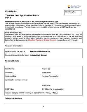 application letter   teaching job   write  application