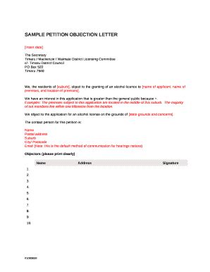 Objection Letter Template Fill And Sign Printable Template Online