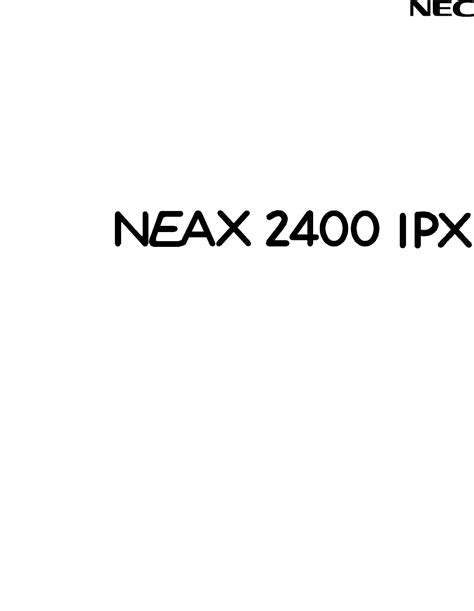 Nec 2400 Ipx Users Manual Neax2400 Circuit Card