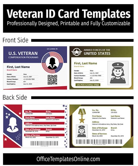 Download Free Veteran Id Card Templates For Ms Word