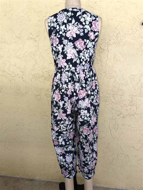 Vintage Laura Ashley Jumpsuit Overalls Summer Floral Summer Etsy