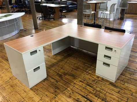 Steelcase L Desk Remanufactured D12019 Conklin Office Furniture