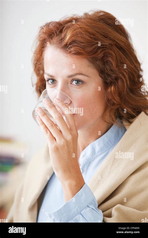Thirsty Woman Stock Photo Alamy