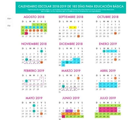 Este Es El Calendario Escolar 2018 2019 Las Noticias De Chihuahua