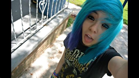 Dying My Hair Half Blue Half Purple ♡ Youtube