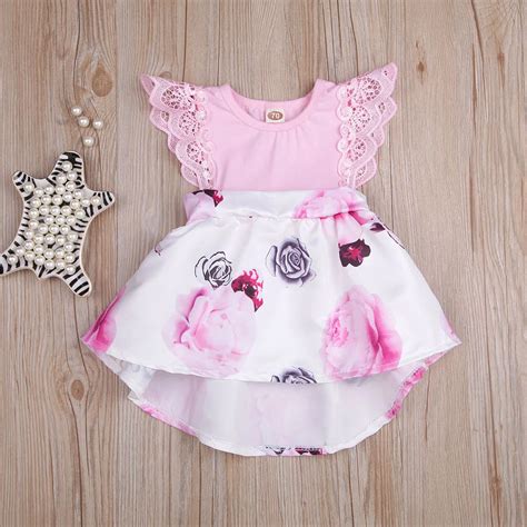 Muqgew Baby Girl Dress Toddler Infant Baby Girls Dress Floral Print