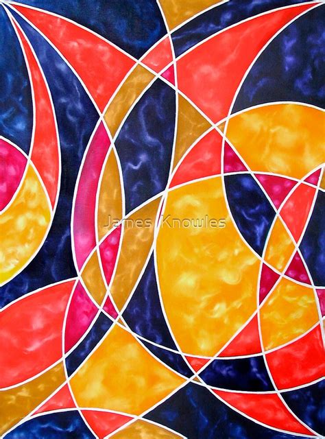 Moon Dance Colourful Geometric Abstract Oil Painting