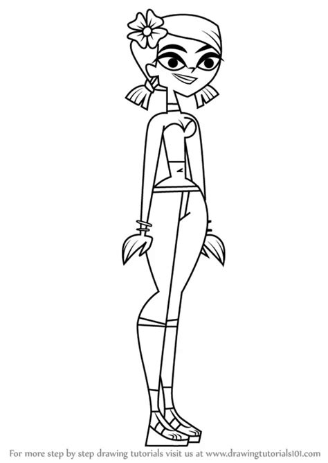 Learn How To Draw Zoey From Total Drama Total Drama Step By Step