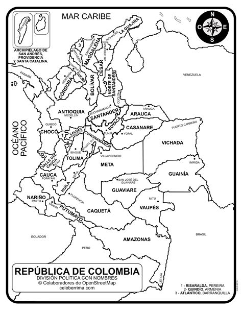 Mapa Politico De Colombia Con Nombres Para Colorear Mapa De Colombia Images