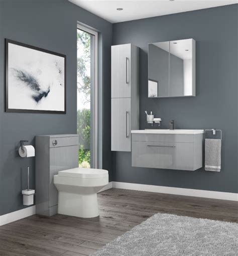 Idon Grey Full Modern Bathroom Suite Vanity Set Plumbworkz