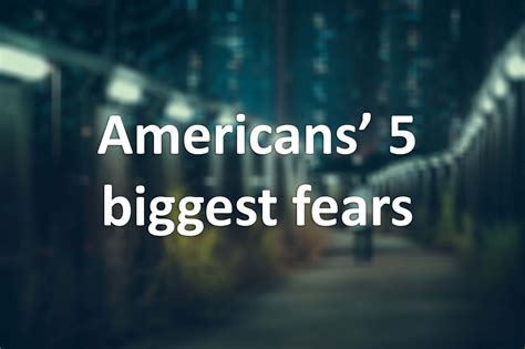 Survey Reveals America S Biggest Fears