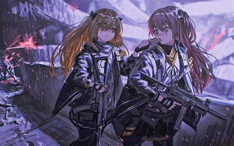 Ump 45 Ump 9 Battle Girls Frontline Artwork Srpg Manga Girls Frontline