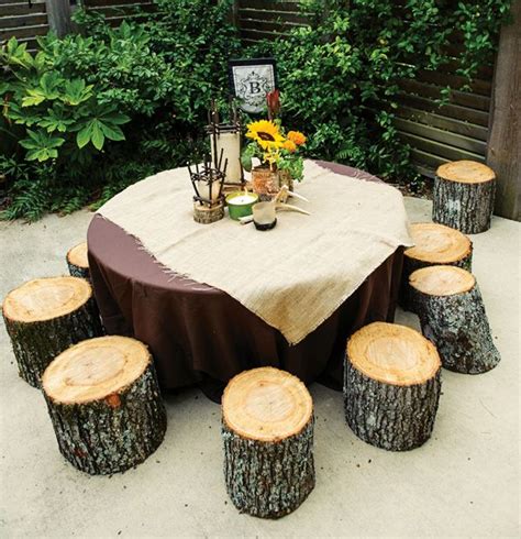 Exquisite Woodsy Kids Campground Party Tree Trunks