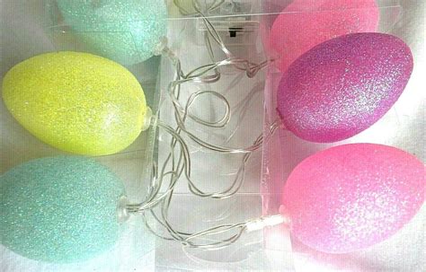 10 Easter Egg Led String Lights Battery Operated
