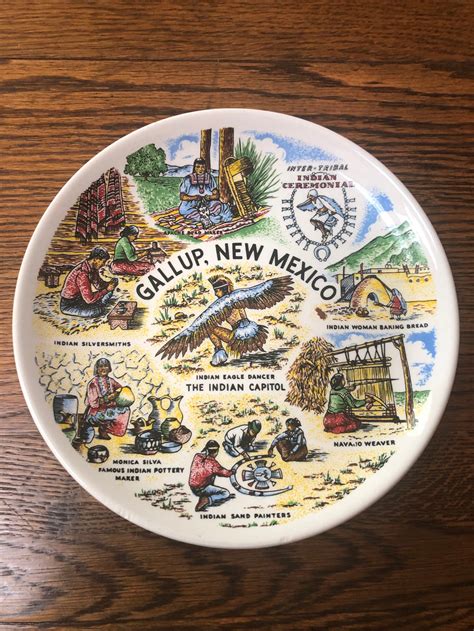 Vintage Gallup New Mexico Souvenir Plate Nm Decorative Etsy