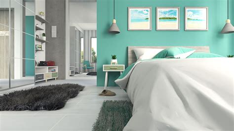 Teal And Grey Bedroom Decor Idea Roomdsign Com