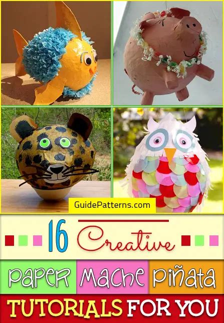 16 Creative Paper Mache Piñata Tutorials For You Guide Patterns