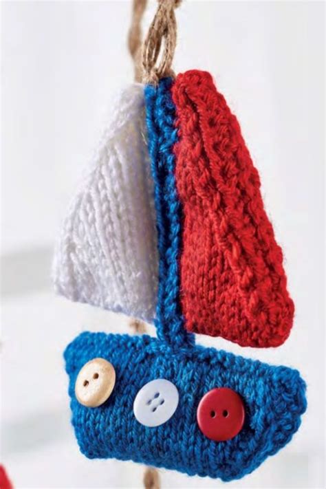 From hats and mittens to scarves and blankets! Free Knitting Pattern for a Sail Boat | Knitting patterns ...