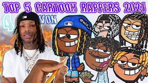 Draw Rappers As Cartoons My Top 5 Characters Of 2021 Youtube
