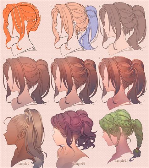 Drawing Hair♀ Art Reference Poses Art Reference Photos Drawings