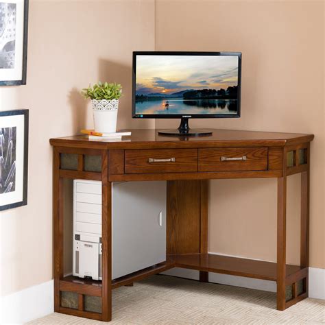 Charlton Home® Jablonski Solid Wood Corner Desk And Reviews Wayfair
