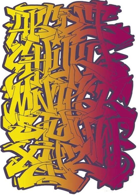 Wildstyle Colour Graffiti Alphabet Inspiration By Inkie Graffiti