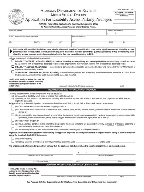 Licensing exams are provided by the university of alabama. Alabama Handicap Placard Form - Fill Online, Printable ...