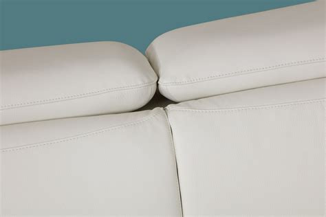 Global United 727 Genuine Italian Leather Sofa In White Color