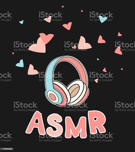 Asmr Headphones Vector Isolated Logo Icon Autonomous Sensory Meridian