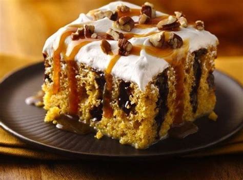 Pumpkin Cake With Yellow Cake Mix And Sweetened Condensed Milk The