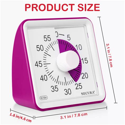 Secura 60 Minute Visual Timer Classroom Timer Countdown Timer For