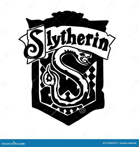 Harry Potter Slytherin Logo In Cartoon Doodle Style From Hogwarts