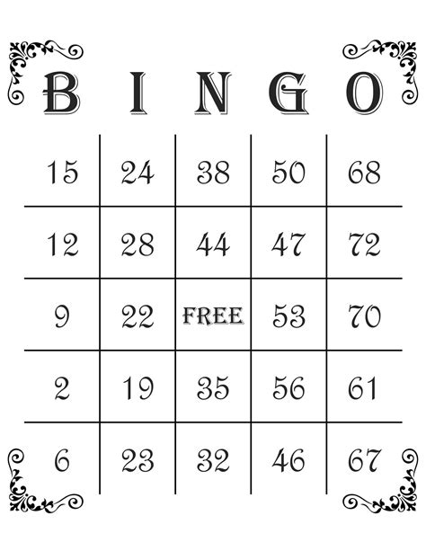 1000 Bingo Cards Pdf Download 1 Per Page Instant Printable Etsy